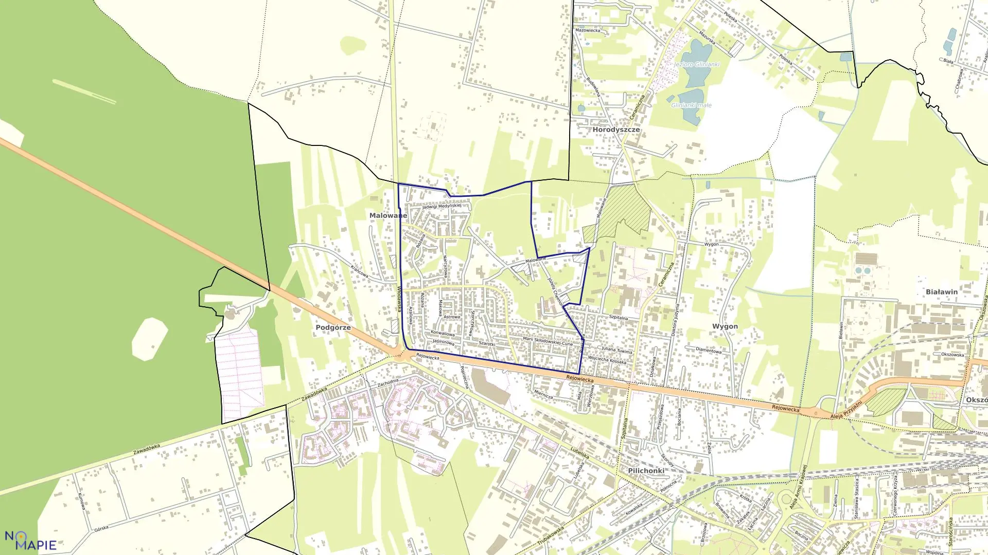 Mapa obrębu 4 w mieście Chełm